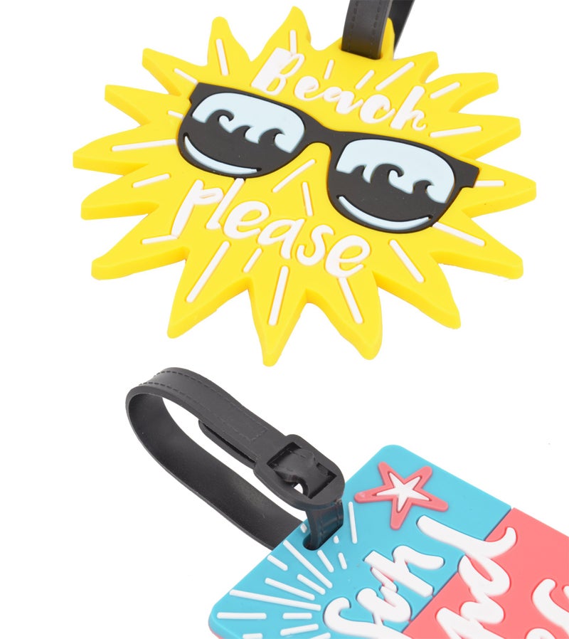 OVOV Luggage Tags for Suitcases 4 Pack Cute Luggage Tags for Women Personalized Address Card Label with Loop - Image 2